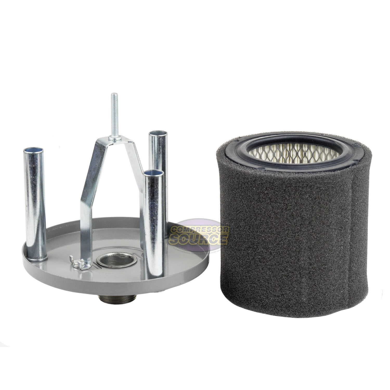 1" Air Compressor Intake Filter Silencer Metal Canister Housing One